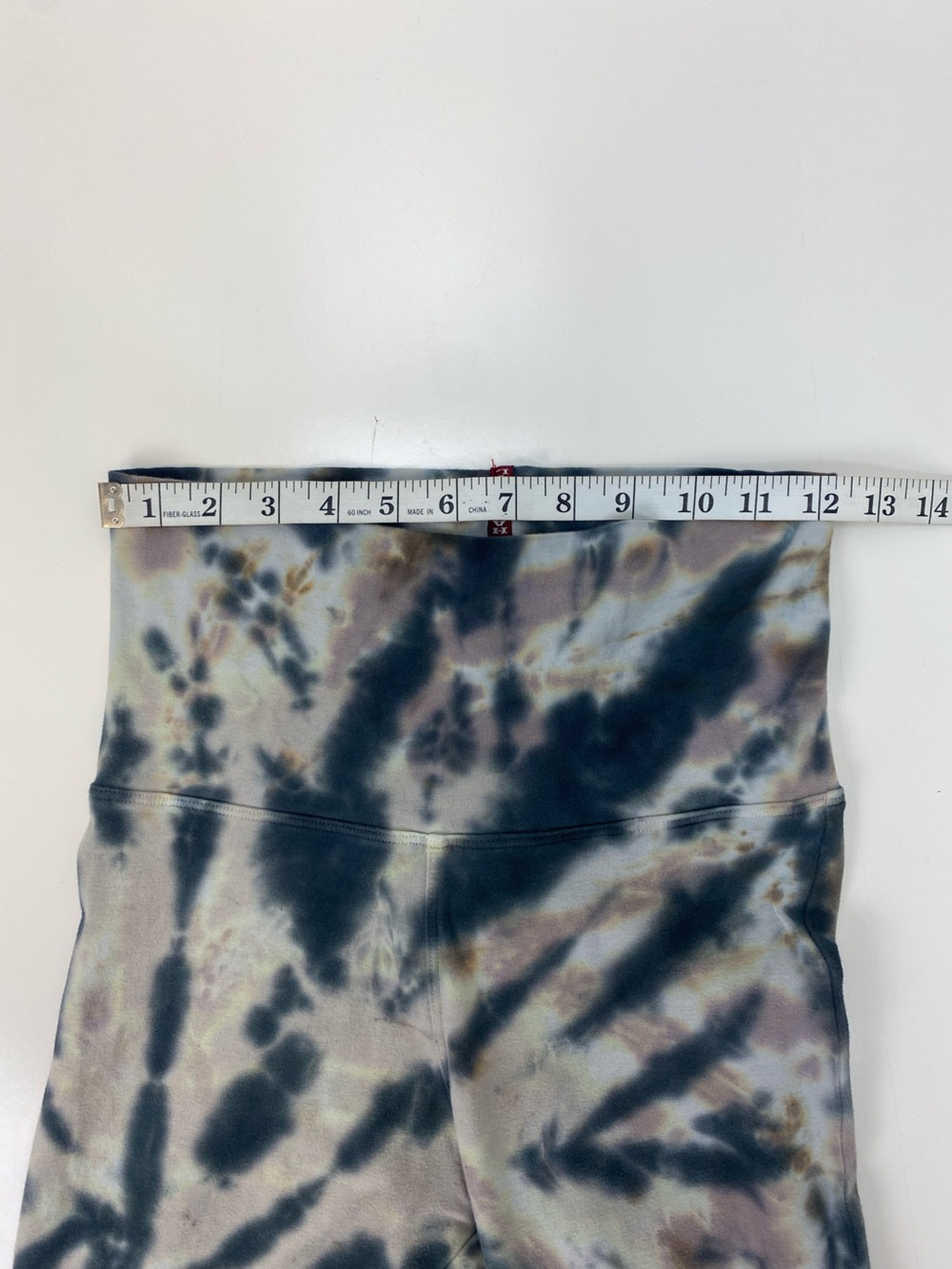Hard Tail Tie-Dye Flare Leggings in Blue & Brown - Picture 4 of 5
